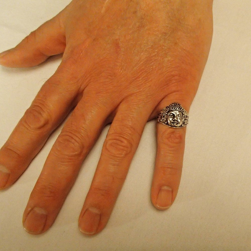 Buddha Silver Alloy Ring